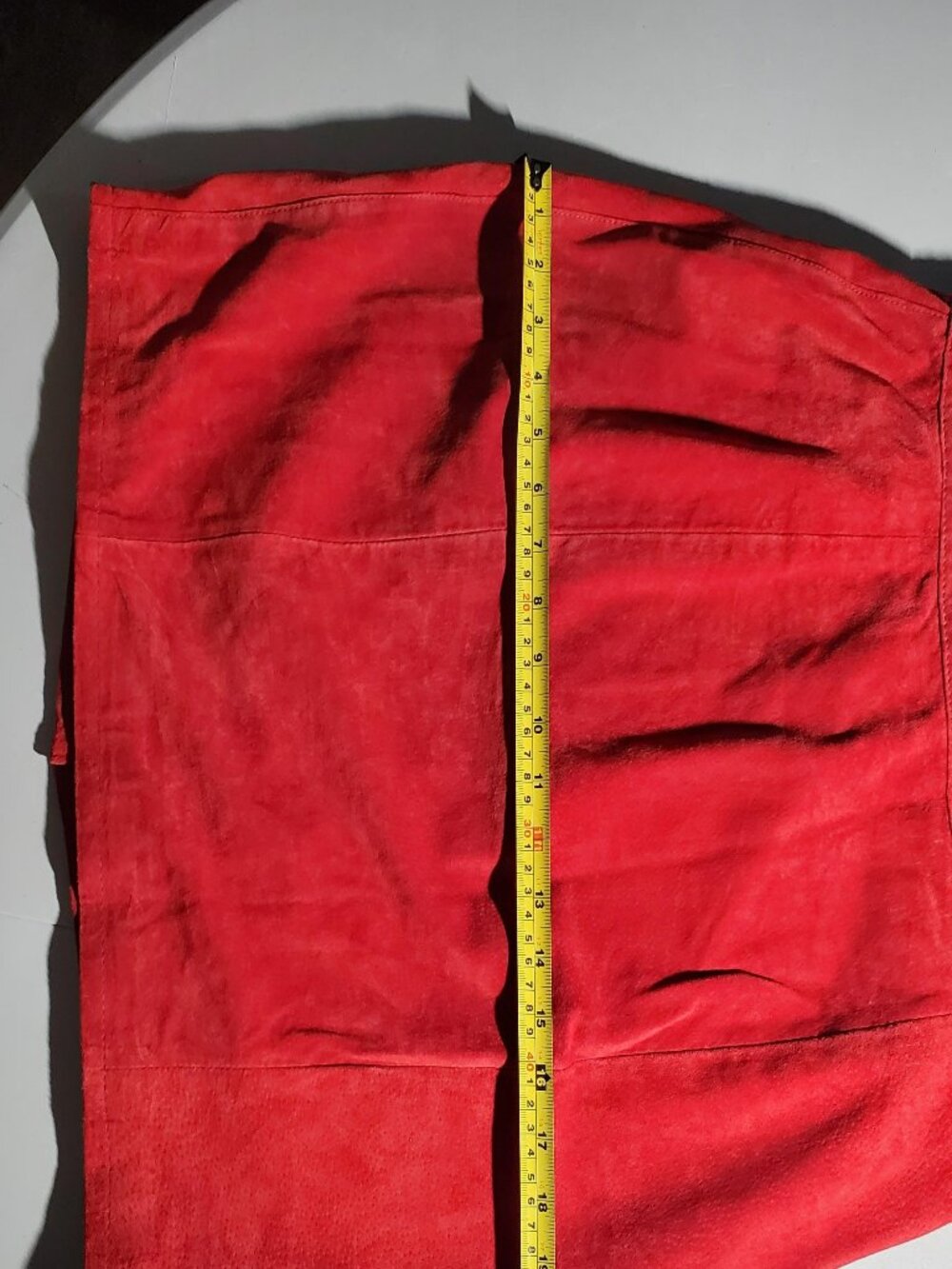 GIII Global Identity Vintage Red suede skirt NWT marked Sz 13/14 - Picture 10 of 16